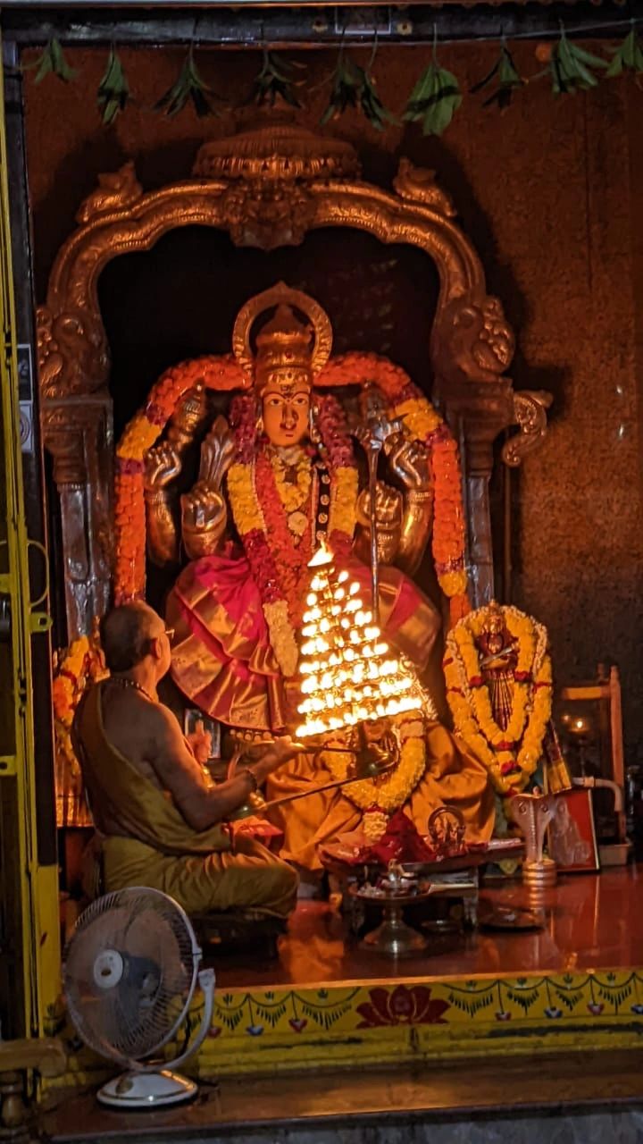 Sri RajaRajeswari Devi and BrahmaSri Bala Bhaskar Sarma